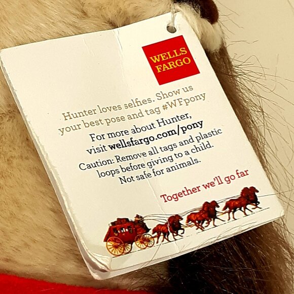 Wells Fargo Legendary Pony Hunter Plush Stuffed Animal With Red Blanket - Picture 11 of 11